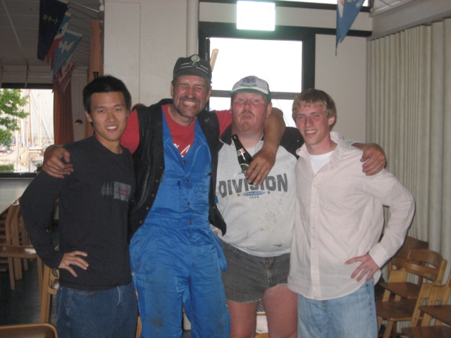 Jason and myself with some local drunk sailors in Copenhagen.